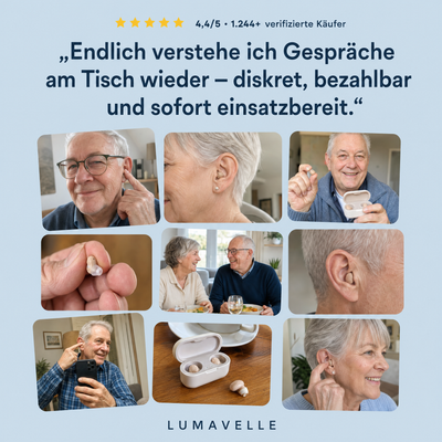 Lumavelle Hörverstärker Pro – Paar mit Ladecase