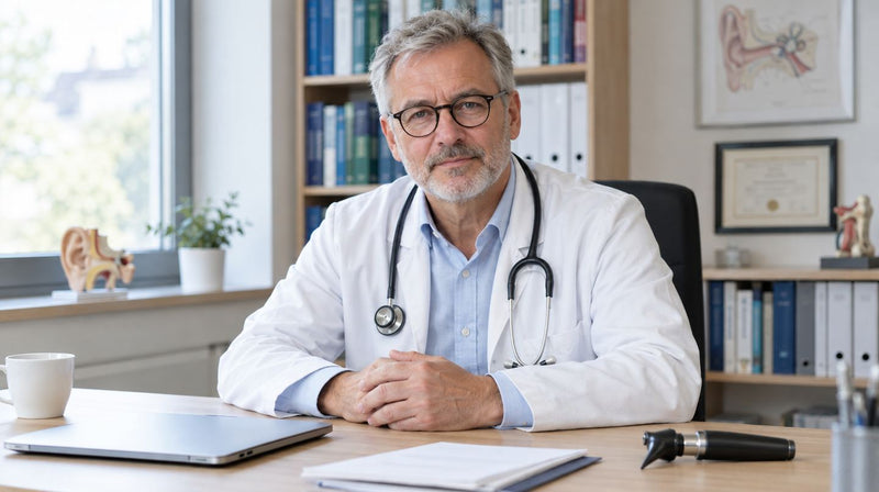 Dr. Peter Lehmann in seiner Praxis